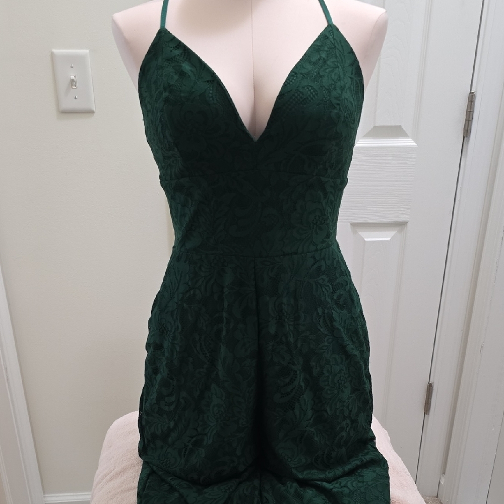 Elegant Green Lace Jumpsuit